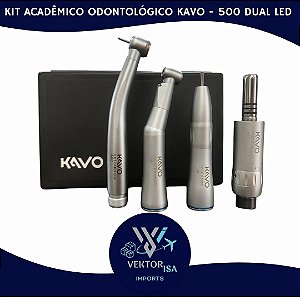 KIT ACADÊMICO ODONTOLÓGICO KAVO - SÉRIE 500 - DUAL LED - PEÇAS DE MÃO