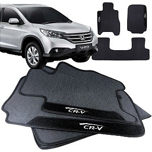 Tapete pra Carro Borracha Honda Crv 2012 a 2018 3 Peças