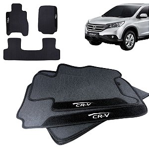 Tapete pra Carro Borracha Honda Crv 2012 a 2018 3 Peças