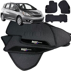 Tapete pra Carro Borracha Honda New Fit 2009 a 2014 3 Peças