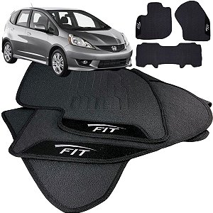 Tapete pra Carro Borracha Honda New Fit 2009 a 2014 3 Peças