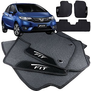 Tapete pra Carro Borracha Honda Fit 2015 a 2022 3 Peças