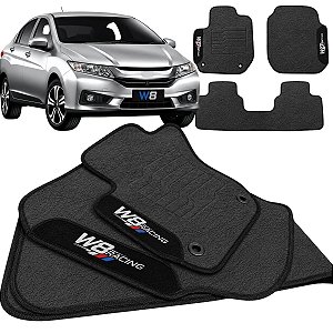 Tapete pra Carro Borracha Honda City 2015 a 2021 3 Peças