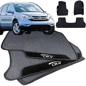 Tapete pra Carro Borracha Honda Crv 2007 a 2011 3 Peças