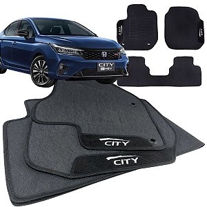 Tapete pra Carro Borracha Honda City 2022 a 2025 3 Peças