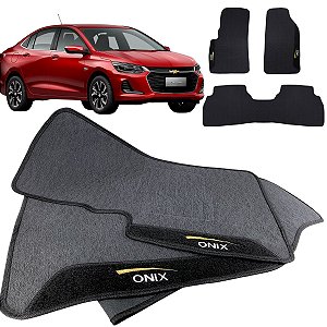 Tapete pra Carro Borracha Onix Plus 2019 a 2024 3 Peças