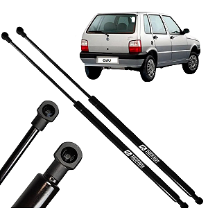Par Amortecedor Porta Malas Fiat Uno Quadrado com LImpador 84/15