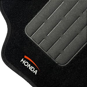 Jogo Tapete Carpete Automotivo HRV 2015 a 2023 Preto 3 Peças