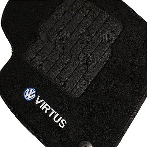 Jogo Tapete Carpete Volkswagen Virtus 2017 A 2022 Preto
