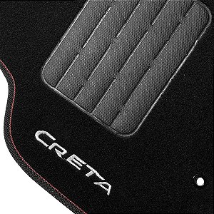 Jogo Tapete Carpete Automotivo Creta Novo 2022 2023 Preto