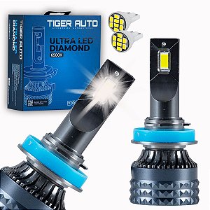 Kit Lâmpada Ultra Led Diamond Farol Milha T Cross 60W 6500k