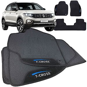 Tapete pra Carro Borracha  T-Cross 2019 a 2025 3 Peças