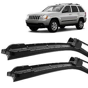 Par Palheta Limpador ParaBrisa Grand Cherokee Laredo 1999 a 2010 Silicone encaixe Gancho
