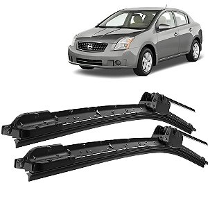 Par Palheta Limpador ParaBrisa Sentra 2007 a 2013 Silicone