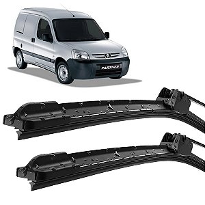 Par Palheta Limpador ParaBrisa Peugeot Partner 2010 a 2012 Silicone