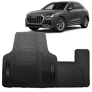 Jogo Tapete Audi Q3 2012 a 2022 Borracha Com Logo