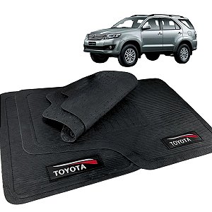 Jogo de Tapete Hilux Sw4 2004 a 2015 Borracha Com Logo
