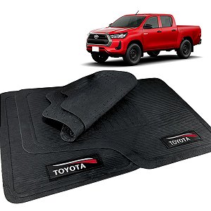Jogo de Tapete Hilux 2019 a 2023 Borracha Com Logo