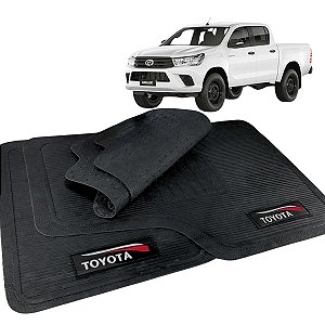 Jogo de Tapete Hilux 2016 a 2018 Borracha Com Logo