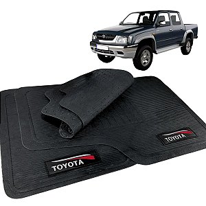 Jogo de Tapete Hilux 2000 a 2004 Borracha Com Logo