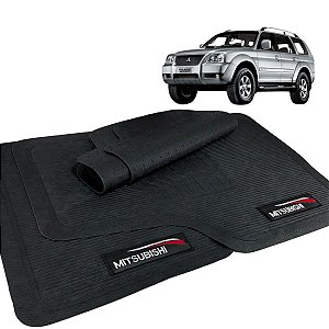 Jogo de Tapete Pajero Sport 2006 a 2011 Borracha Com Logo