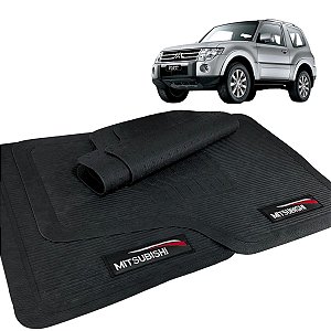 Jogo de Tapete Pajero Full 2006 a 2011 Borracha Com Logo