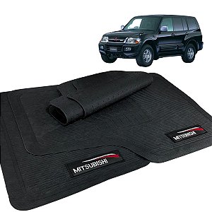 Jogo de Tapete Pajero Full 2000 a 2005 Borracha Com Logo