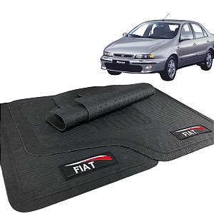 Jogo Tapete Marea 1997 a 2007 Borracha com Logo Fiat