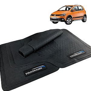 Jogo Tapete CrossFox 2008 2009 2010 2011 Borracha Logo VW