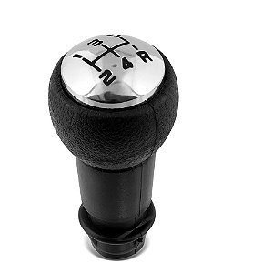 Bola de Cambio C3 Peugeot 206 207 Preta e Cromada