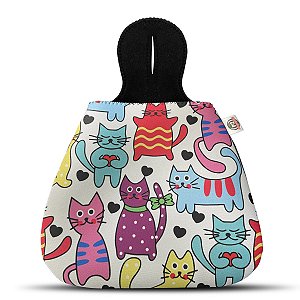 Porta Lixo Lixeirinha Lixinho para Carro em Neoprene Gato
