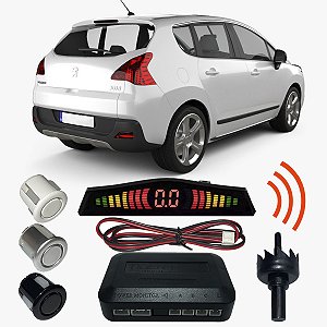 Sensor Estacionamento Ré Peugeot 3008 com Display 4 pontos