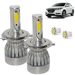 Kit Lâmpada Super Led HRV Farol Alto e Baixo H4 20000 Lumens