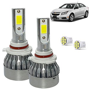 Kit Super Led Cruze 2011 2012 2013 2014 Farol Milha H11 20000 Lumens