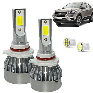 Kit Super Led Creta 1.6 2017 a 2021 Farol Milha H11 20000 Lumens