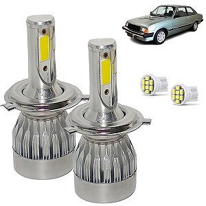 Kit Super Led Chevette 1978 1979 1980 1981 1982 Farol Alto e Baixo H4 20000 Lumens
