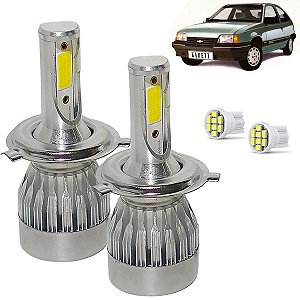 Kit Super Led Kadett 1985 86 87 88 89 90 91 92 93 94 95 96 Farol Alto e Baixo H4 20000 Lumens