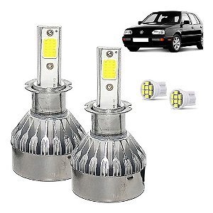 Kit Super Led Golf Mexicano 1992 a 1998 Farol Milha H3 20000 Lumens