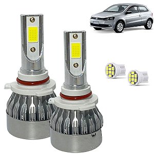 Kit Super Led Gol G6 2013 a 2016 Farol de Milha HB4 20000 Lumens