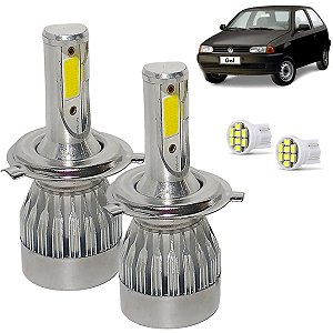 Kit Super Led Gol G2 1996 a 2000 Farol Alto e Baixo H4  20000 Lumens