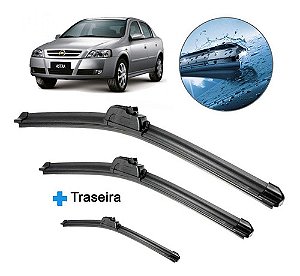 Kit Palheta Limpador ParaBrisa Astra Hatch e Sedan 1998 a 2013 Silicone