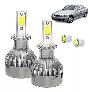 Kit Super Led Vectra 1997 a 1999 Farol Milha H3 20000 Lumens