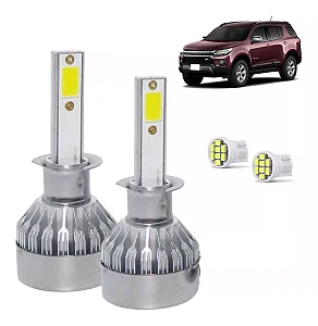 Kit Super Led Trailblazer 2013 a 2017 Farol Milha H1 20000 Lumens