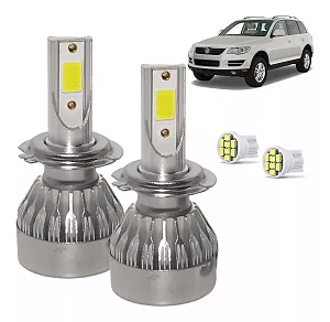 Kit Super Led Touareg 2004 a 2016 Farol Baixo H7 20000 Lumens