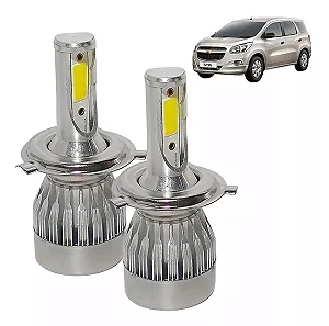 Kit Super Led Spin Farol Alto e Baixo H4 20000 Lumens
