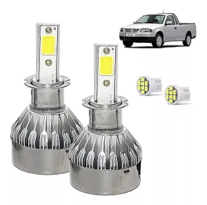 Kit Super Led Saveiro G4 2006 a 2012 Farol Milha H3 20000 Lumens