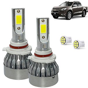 Kit Super Led S10 2012 2013 2014 Farol Milha HB4 20000 Lumens