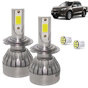 Kit Super Led S10 2012 2013 2014 Farol Baixo H7 20000 Lumens