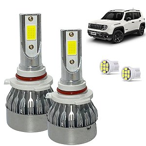 Kit Super Led Renegade 2016 a 2021 Farol Milha H11 20000 Lumens