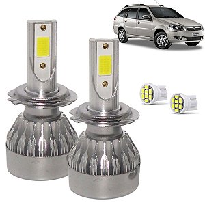 Kit Super Led Palio Weekend 2002 a 2004 Farol Baixo H7 20000 Lumens